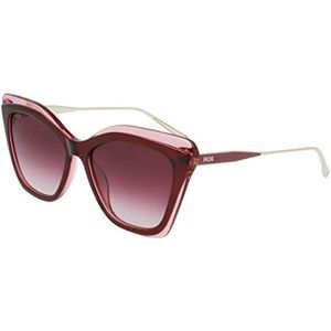 NEW MCM 698S 602 Crystal Burgundy & Pink Sunglasses with Red Lenses & MCM Case